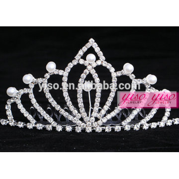 Fashion fashion pearl princess real diamante nuptiale tiaras